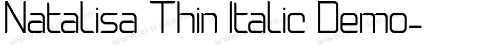 Natalisa Thin Italic Demo字体转换